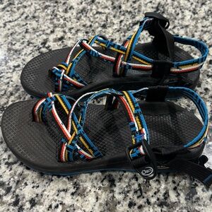 Chaco Black and Blue Outdoor Sandals with Adjustable Straps
New never worn
